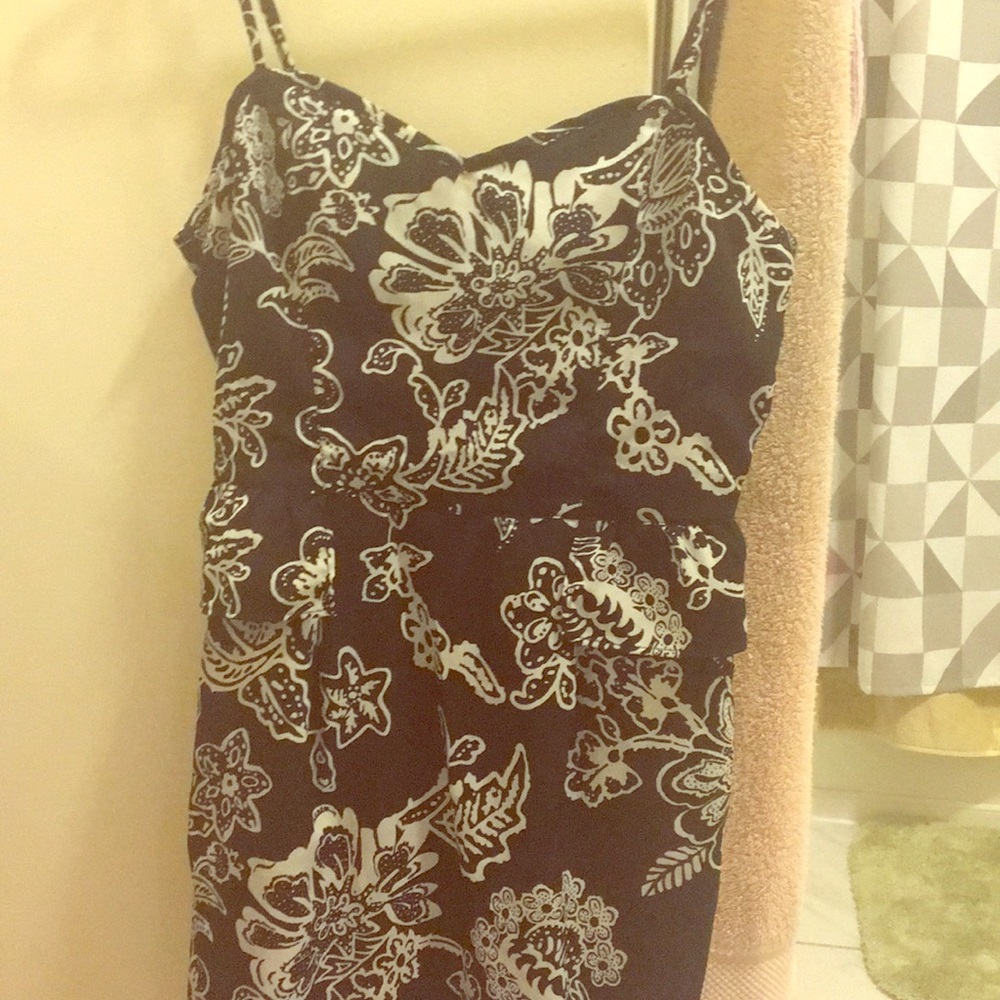 Summer dress with peplum detail